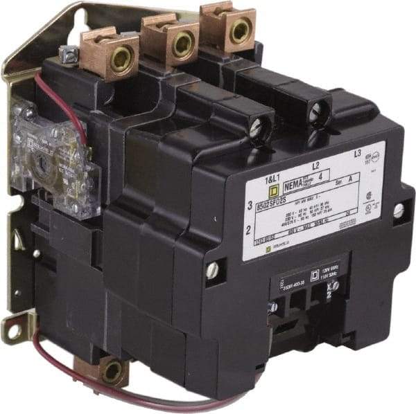 Square D - 3 Pole, 380 Coil VAC at 50 Hz, 135 Amp NEMA Contactor - Open Enclosure, 50 Hz at 380 VAC - Americas Tooling