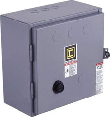 Square D - 110 Coil VAC at 50 Hz, 120 Coil VAC at 60 Hz, 9 Amp, Reversible Enclosed Enclosure NEMA Motor Starter - 2 hp at 1 Phase, 1 Enclosure Rating - Americas Tooling