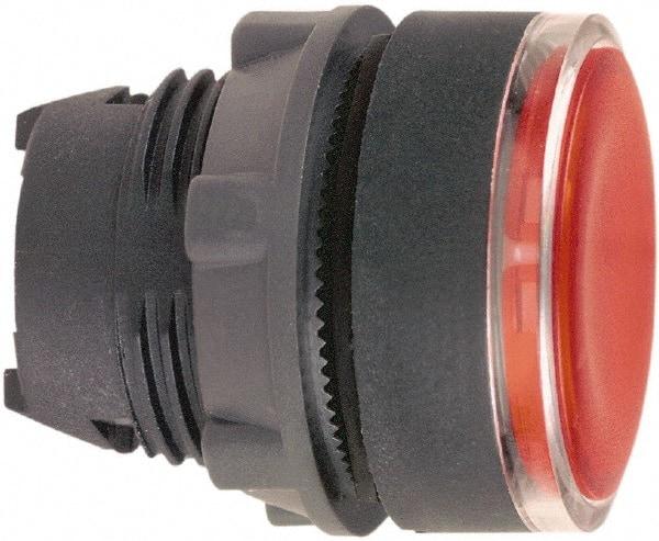 Schneider Electric - 22mm Mount Hole, Flush, Pushbutton Switch Only - Round, Red Pushbutton, Illuminated, Maintained (MA) - Americas Tooling