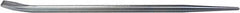 Mayhew - 15" OAL Straight Pry Bar - 1/2" Wide, Zinc Plated Steel - Americas Tooling