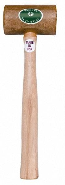 Garland - 3/4 Lb Head Weighted Rawhide Hammer - 10" Long Wood Handle - Americas Tooling