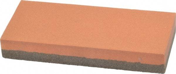 Norton - 4" Long x 1-3/4" Wide x 5/8" Thick, Aluminum Oxide Sharpening Stone - Rectangle, Coarse, Fine Grade - Americas Tooling