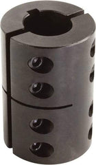 Climax Metal Products - 2" Inside x 3-1/4" Outside Diam, Two Piece Rigid Coupling with Keyway - 4-7/8" Long x 1/2" Keyway Width x 1/4" Keyway Depth - Americas Tooling