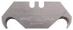 Stanley - 5 Piece High Carbon Steel Hook Blade - 1-7/8" OAL, 0.024" Blade Thickness - Americas Tooling