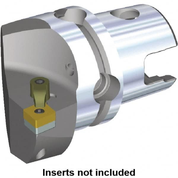 Kennametal - Left Hand Cut, Size KM80, CN.. Insert Compatiblity, Internal or External Modular Turning & Profiling Cutting Unit Head - 53mm Ctr to Cutting Edge, 70mm Head Length, Through Coolant, Series M-Clamping - Americas Tooling