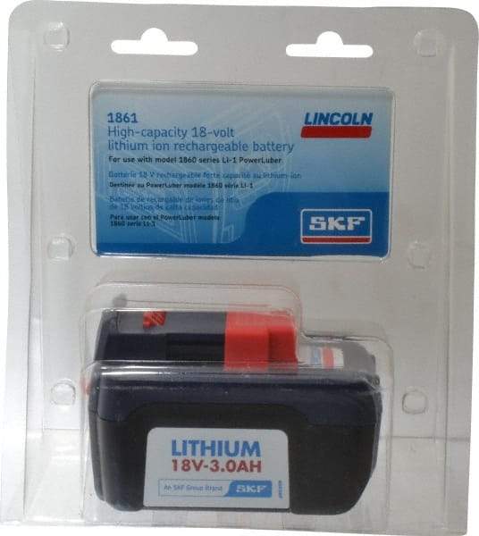 Lincoln - 18 Volt, Grease Gun Battery - Lithium-Ion, 1 hr Charge Time & 3 Ah Battery Capacity - Americas Tooling