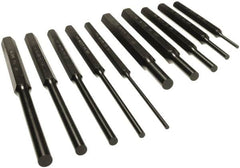 Mayhew - 10 Piece, 1/8 to 3/8", Pin Punch Set - Alloy Steel, Comes in Vinyl Pouch - Americas Tooling