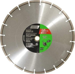 Norton - 14" Diam, 1" Arbor Hole Diam, Wet & Dry Cut Saw Blade - Diamond-Tipped, Standard Round Arbor - Americas Tooling