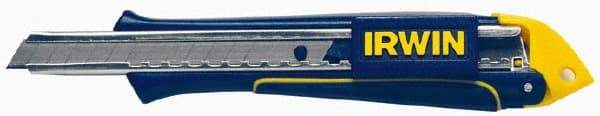 Irwin - Snap Utility Knife - 9mm Blade, Blue & Yellow Standard Grip Handle, 3 Blades Included - Americas Tooling