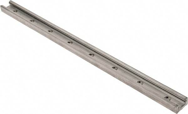 Pacific Bearing - 480mm OAL x 30mm Overall Width x 16mm Overall Height Self Lubricated Linear Guide Systems - 60mm Between Holes, 225 Lb. Capacity - Americas Tooling