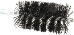 Schaefer Brush - 5" Brush Length, 2-3/4" Diam, Nylon Single Stem, Single Spiral Tube Brush - 7-1/4" Long, Nylon, 1/4" NPSM Male Connection - Americas Tooling