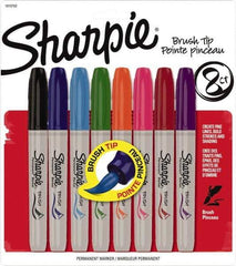 Sharpie - Assorted Colors Permanent Marker - Brush Felt Tip, AP Nontoxic Ink - Americas Tooling