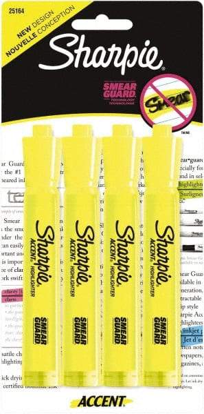 Sharpie - Fluorescent Yellow Highlighter - Chisel Tip, AP Nontoxic Ink - Americas Tooling