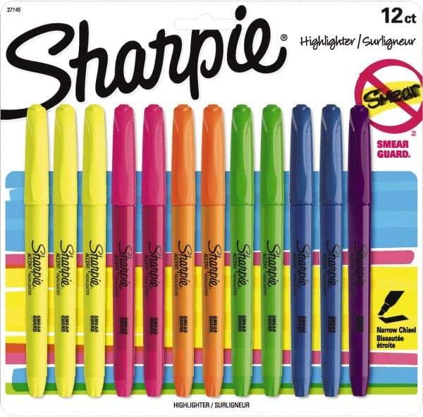 Sharpie - Assorted Colors, Highlighter - Chisel Tip, AP Nontoxic Ink - Americas Tooling