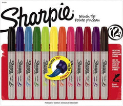 Sharpie - Assorted Colors Permanent Marker - Brush Felt Tip, AP Nontoxic Ink - Americas Tooling