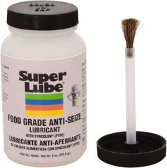 Synco Chemical - 8 oz Bottle Anti-Seize Lubricant - Synthetic with PTFE, 450 to 450°F, Translucent White, Water Resistant - Americas Tooling