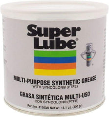 Synco Chemical - 14.1 oz Canister Synthetic Lubricant w/PTFE General Purpose Grease - Translucent White, Food Grade, 450°F Max Temp, NLGIG 0, - Americas Tooling