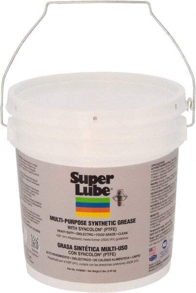 Synco Chemical - 5 Lb Pail Synthetic Lubricant w/PTFE General Purpose Grease - Translucent White, Food Grade, 450°F Max Temp, NLGIG 00, - Americas Tooling