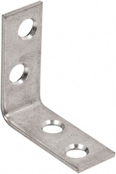 National Mfg. - 1-1/2" Long x 5/8" Wide, Steel, Corner Brace - Zinc Plated - Americas Tooling