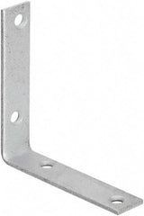 National Mfg. - 4" Long x 7/8" Wide, Galvanized Steel, Corner Brace - Galvanized - Americas Tooling