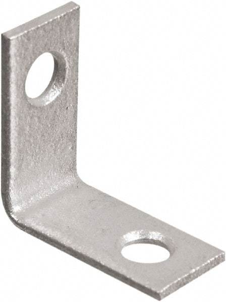 National Mfg. - 1" Long x 1-1/2" Wide, Galvanized Steel, Corner Brace - Galvanized - Americas Tooling