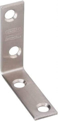 National Mfg. - 2" Long x 5/8" Wide, Stainless Steel, Corner Brace - Stainless Steel Coated - Americas Tooling