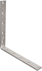 National Mfg. - 10" Long x 1-1/4" Wide, Steel, Corner Brace - Zinc Plated - Americas Tooling