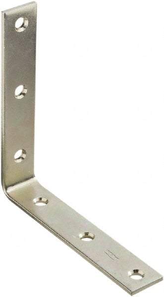 National Mfg. - 6" Long x 1-1/8" Wide, Steel, Corner Brace - Zinc Plated - Americas Tooling