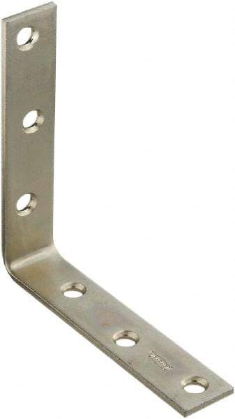 National Mfg. - 5" Long x 1" Wide, Steel, Corner Brace - Zinc Plated - Americas Tooling