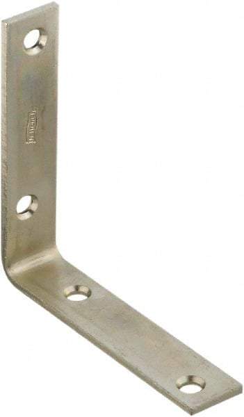 National Mfg. - 4 Inch Long x 7/8 Inch Wide, Steel, Corner Brace - Zinc Plated - Americas Tooling