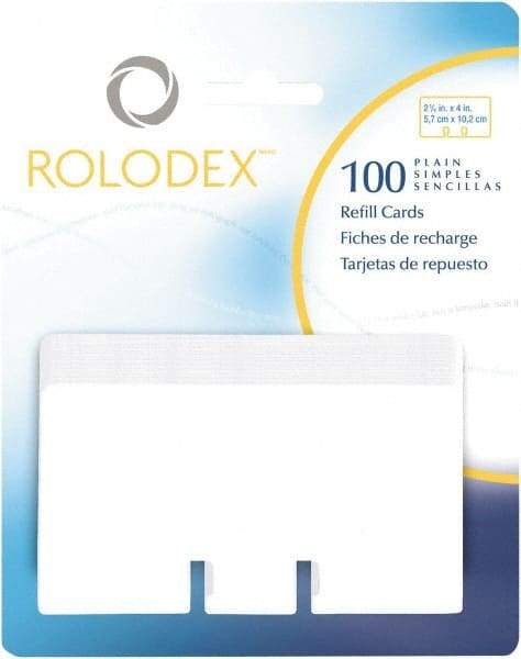 Rolodex - 100 Refills for Rotary - 2-1/4 x 4" - Americas Tooling