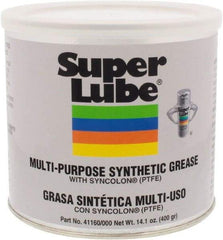 Synco Chemical - 14.1 oz Canister Synthetic Lubricant w/PTFE General Purpose Grease - Translucent White, Food Grade, 450°F Max Temp, NLGIG 000, - Americas Tooling