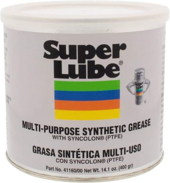 Synco Chemical - 14.1 oz Canister Synthetic Lubricant w/PTFE General Purpose Grease - Translucent White, Food Grade, 450°F Max Temp, NLGIG 00, - Americas Tooling