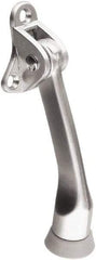 National Mfg. - 4" Projection Kickdown Door Stop - Door Mount, Satin Chrome Finish - Americas Tooling