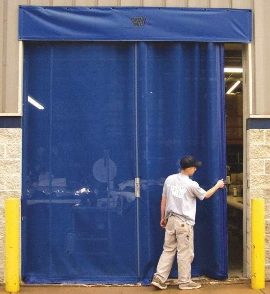 Goff's Enterprises - 12' Door Width x 10' Door Height Vinyl Insect Barrier Door Unit - Blue - Americas Tooling