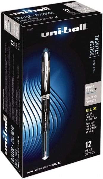 Uni-Ball - Roller Ball 0.8mm Stick Pen - Blue & Black - Americas Tooling