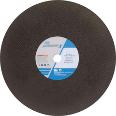 Norton - 14 x 1/8, 1" Hole 30 Grit Aluminum Oxide Cutoff Wheel - Americas Tooling