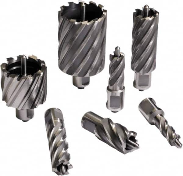 Cleveland Steel Tool - 1-11/16" Diam x 2" Deep Carbide-Tipped Annular Cutter - Americas Tooling