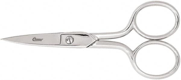 Clauss - 1" LOC, 6-5/8" OAL Carbon Steel Curved Scissors - Offset Handle, For Paper, Fabric - Americas Tooling