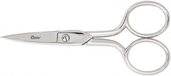 Clauss - 1" LOC, 6-5/8" OAL Carbon Steel Curved Scissors - Offset Handle, For Paper, Fabric - Americas Tooling