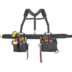 CLC - 28 Pocket Black Ballistic Polyester Combo Tool Bag System - 28" Wide x 6" Deep x 26" High - Americas Tooling