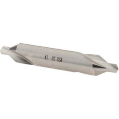 Cle-Line - #5 Plain Cut 60° Incl Angle High Speed Steel Combo Drill & Countersink - Americas Tooling