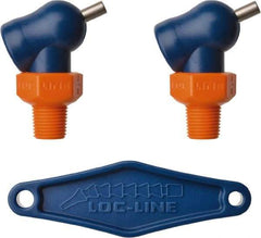 Loc-Line - 1/8" Hose Inside Diam x 1/16" Nozzle Diam, High-Pressure Coolant Hose Nozzle - NPT, for Use with Loc-Line Modular Hose System, 2 Pieces - Americas Tooling