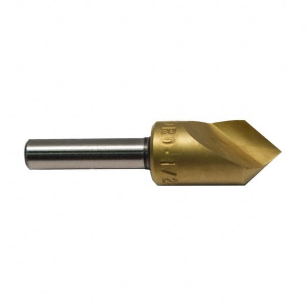 M.A. Ford - 5/8" Head Diam, 1/4" Shank Diam, 1 Flute 60° High Speed Steel Countersink - Americas Tooling