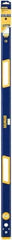 Irwin - 48" Long 3 Vial Box Beam Level - Aluminum, Blue/Yellow, 1 Level & 2 Plumb Vials - Americas Tooling