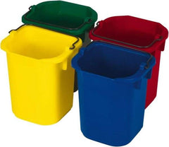 Rubbermaid - 5 Qt, 215.9mm High, Polypropylene Rectangular Color Variety Single Pail (4-Pack) - Handle Included, 190.5mm Top Length x 234.95mm Top Width - Americas Tooling