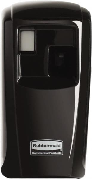 Rubbermaid - 0.012 Cu Ft Coverage, Black Metered Aerosol Dispenser - C Battery Required - Americas Tooling