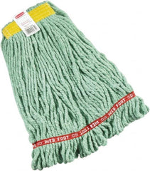 Rubbermaid - 1" Yellow Head Band, Small Blended Fiber Loop End Mop Head - 4 Ply, Side Loading Connection - Americas Tooling