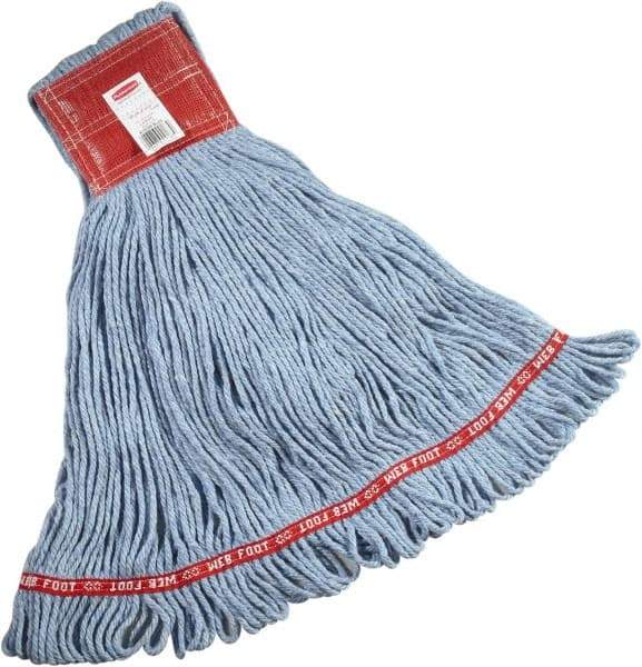 Rubbermaid - 5" Red Head Band, Large Blended Fiber Loop End Mop Head - 4 Ply, Clamp Jaw Connection - Americas Tooling