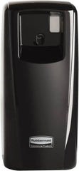 Rubbermaid - 0.019 Cu Ft Coverage, Black Metered Aerosol Dispenser - D Battery Required - Americas Tooling